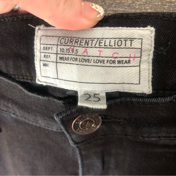 Current/Elliot black skinny jeans size 25 - Picture 2 of 3